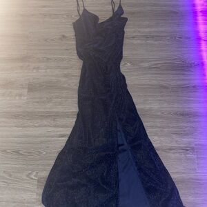 Elegant Navy Blue Women's Dress